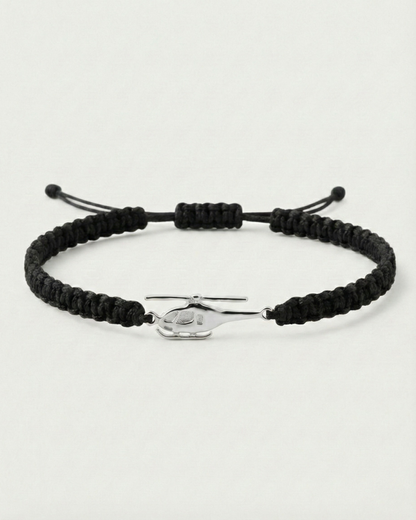 Helicopter bracelet on cord