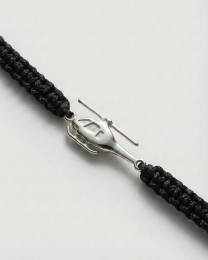 Helicopter bracelet on cord