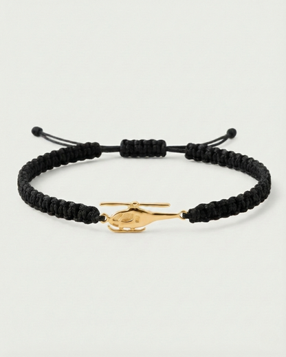Helicopter bracelet on cord