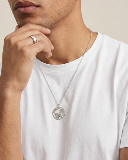 Men’s World Plane Necklace