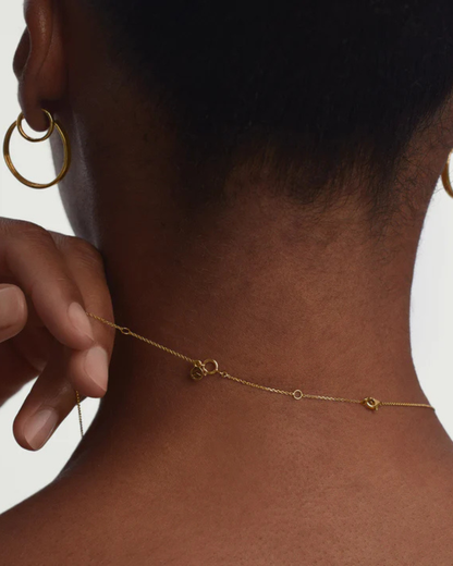 Gold-plated necklace extender