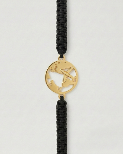 World Plane cord Bracelet