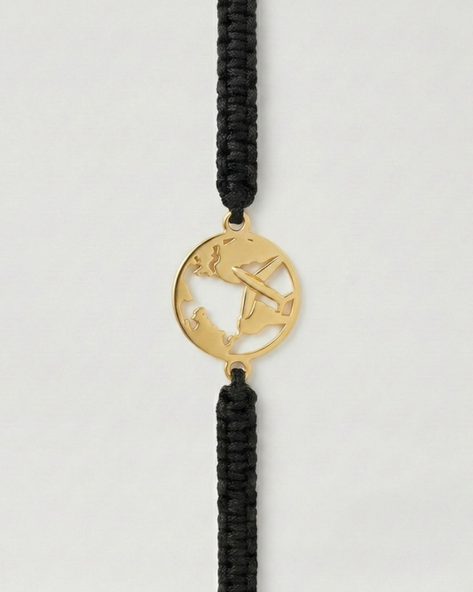 World Plane cord Bracelet