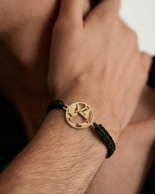 World Plane cord Bracelet