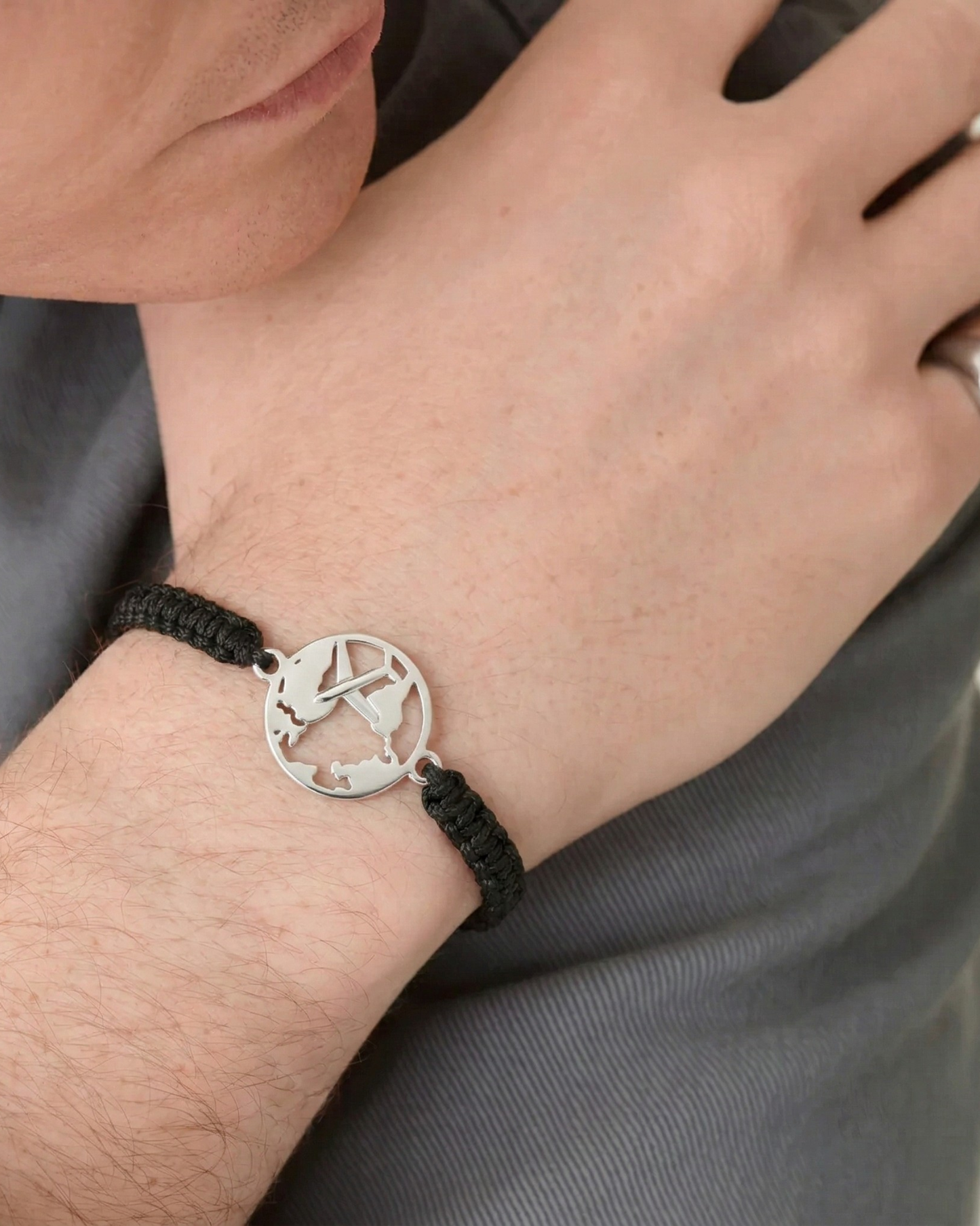 World Plane cord Bracelet