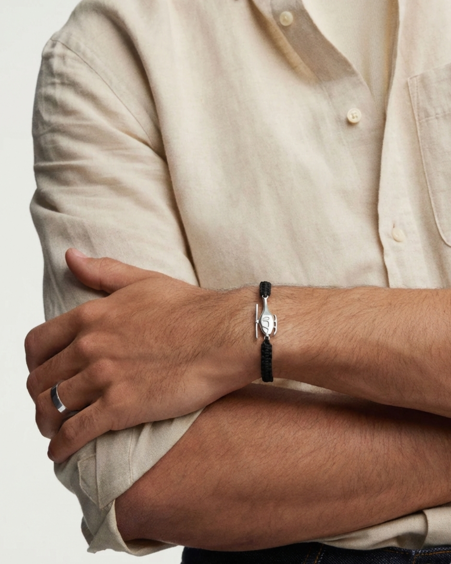 Helicopter bracelet on cord