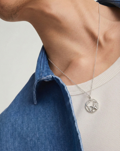 Men’s World Plane Necklace