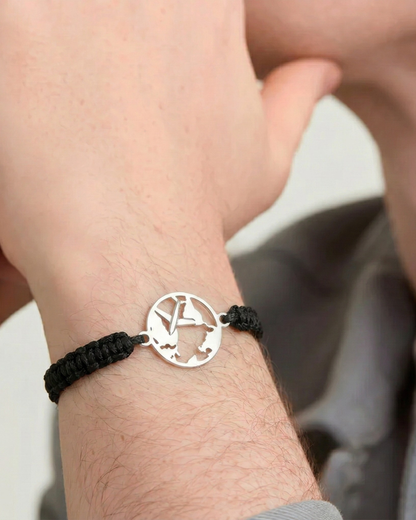 World Plane cord Bracelet