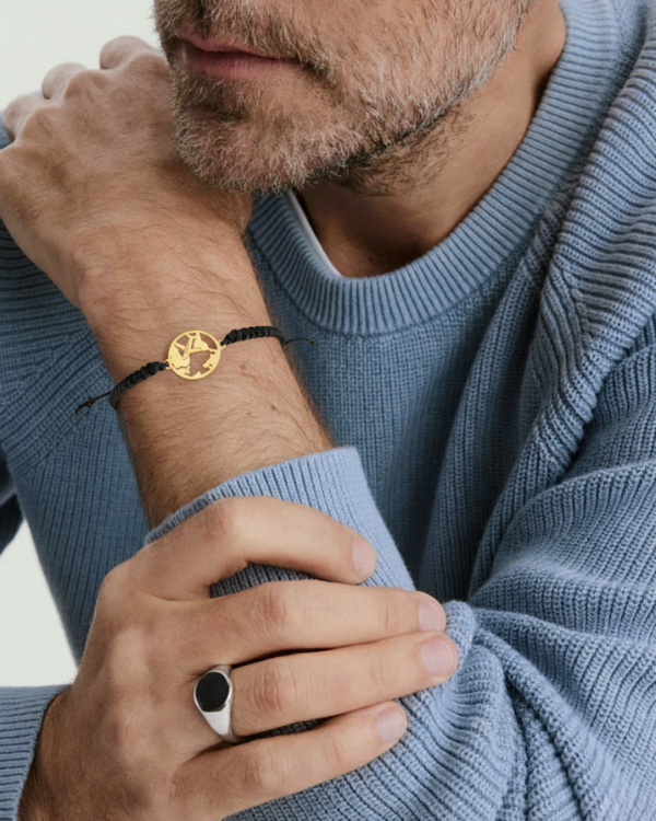 WORLD PLANE CORD BRACELET