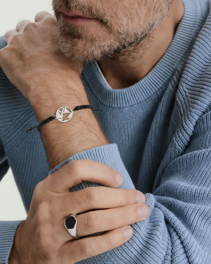 WORLD PLANE CORD BRACELET