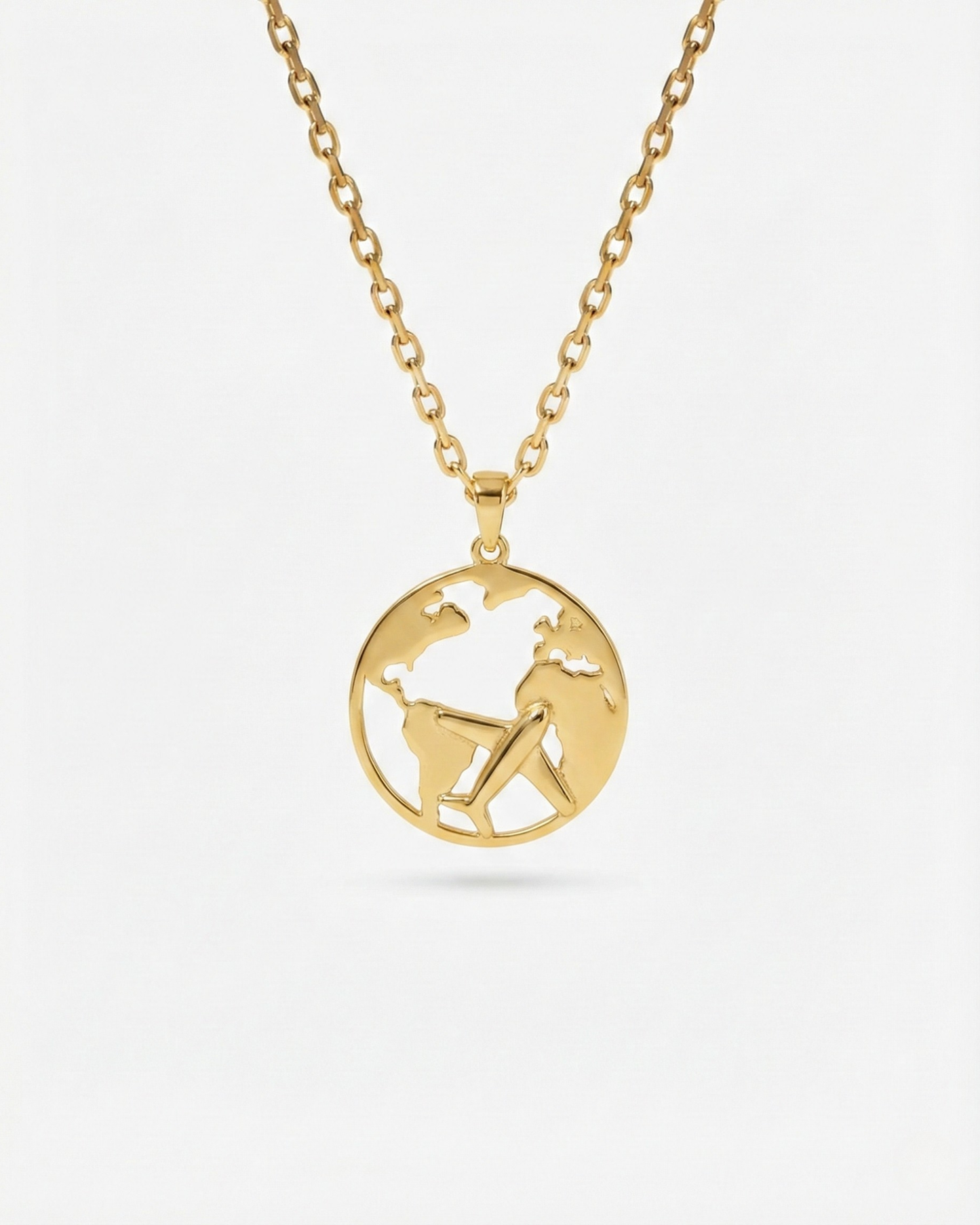 Men’s World Plane Necklace