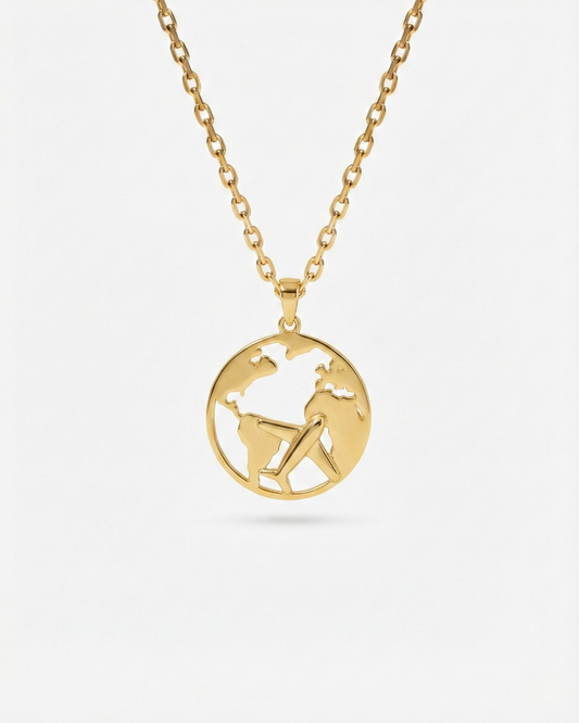 Men’s World Plane Necklace