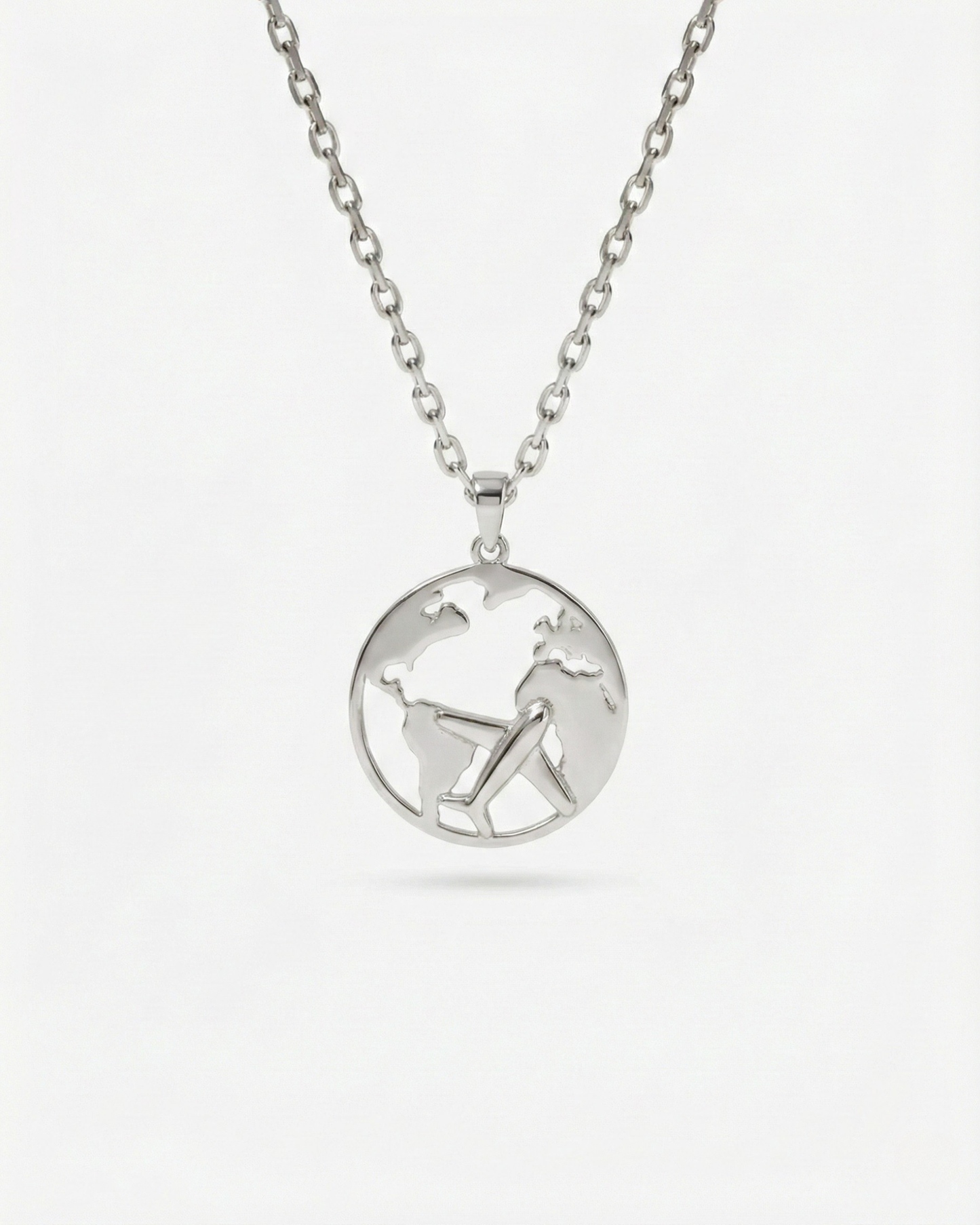 Men’s World Plane Necklace
