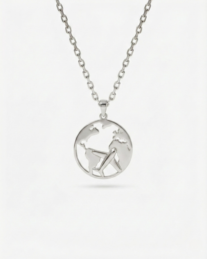 Men’s World Plane Necklace