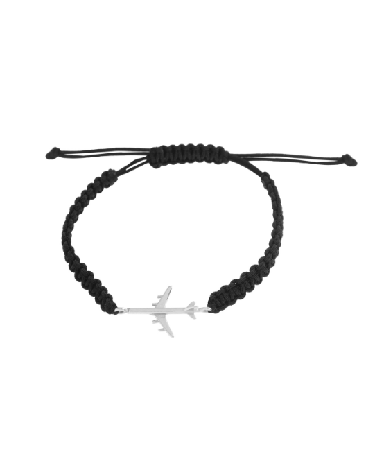 pulsera avion plata