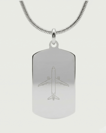 Aviones — Collar con Placa Personalizable